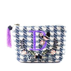 Anthropologie Womens Woven Beaded Clutch Handbag Multi Colored